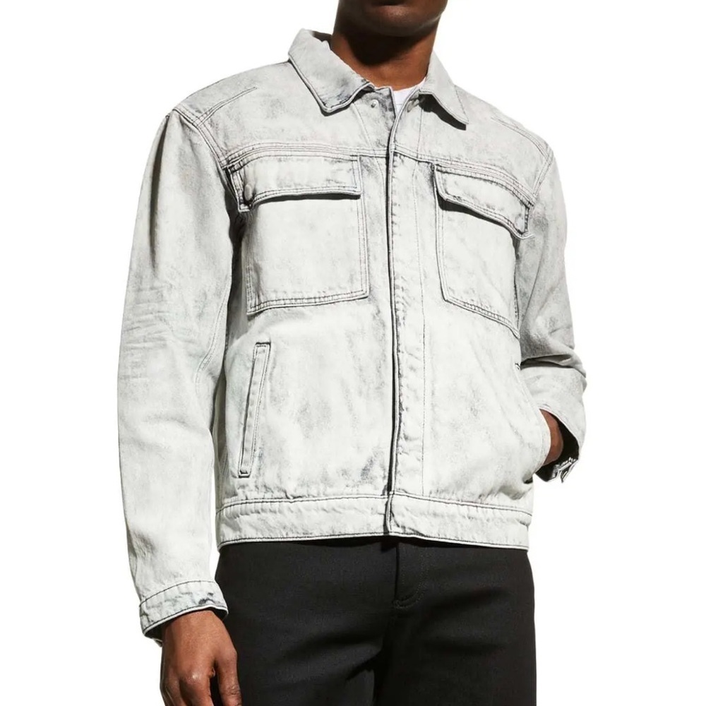 NWT Hudson Men's Gray Denim Jacket size M